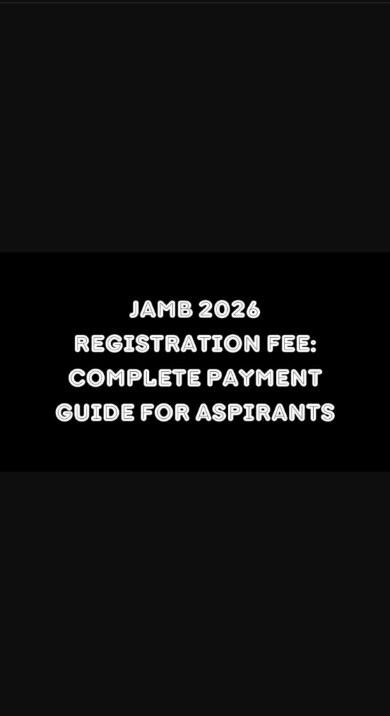 JAMB 2026 registration fee