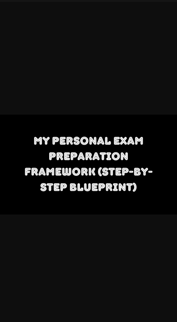 exam preparation framework