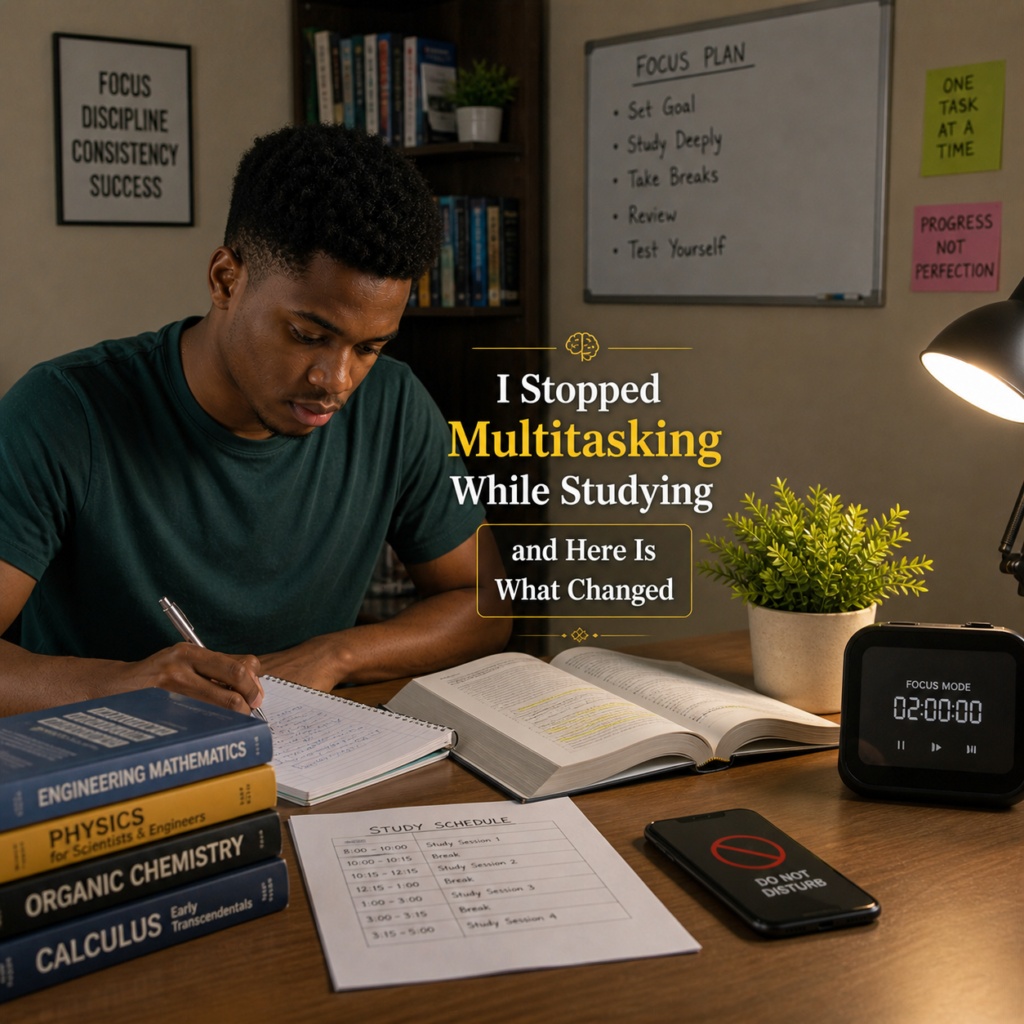I Stopped Multitasking While Studying and Here Is What Changed