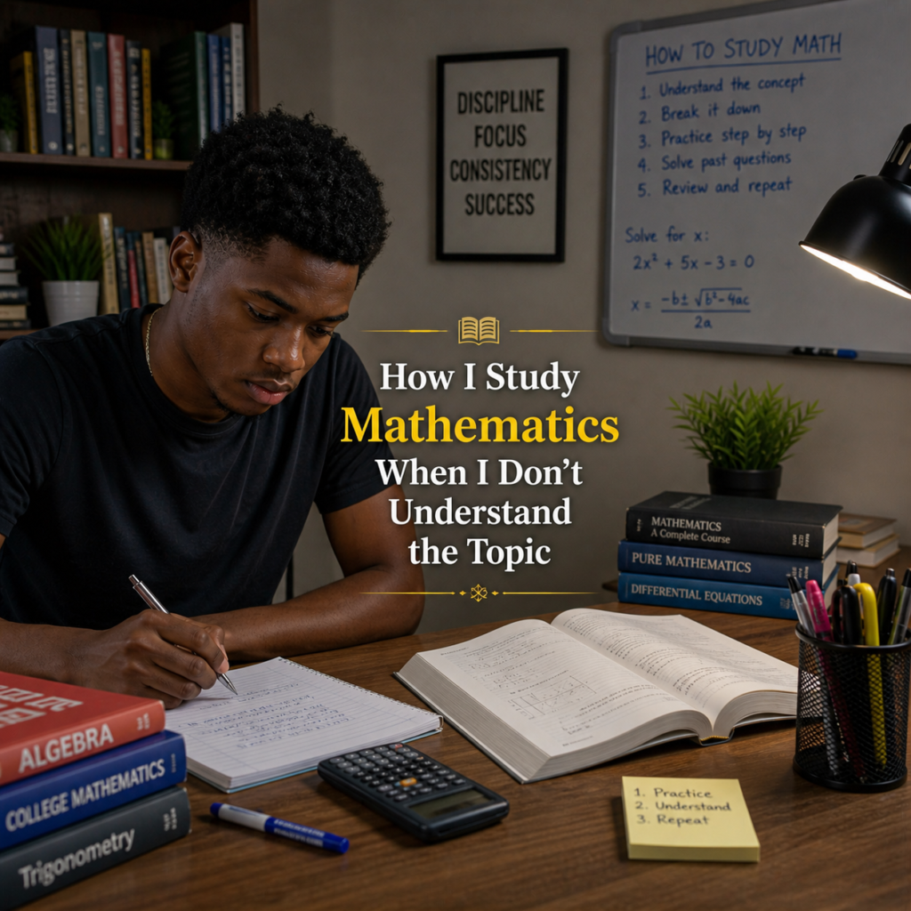 How I Study Mathematics When I Don't Understand the Topic