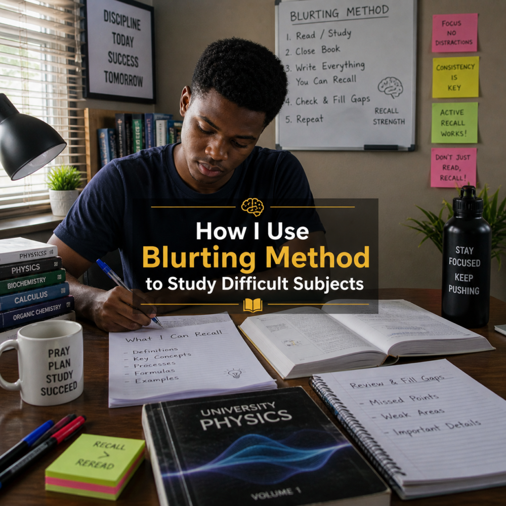 How I Use Blurting Method to Study Difficult Subjects