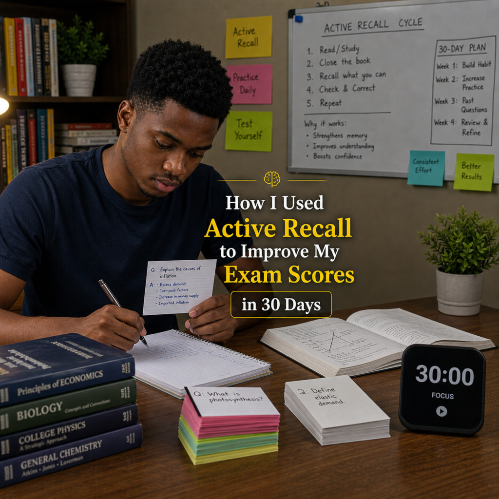 How I Used Active Recall to Improve My Exam Scores in 30 Days